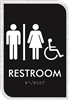 Unisex Handicap Restroom ADA Braille Sign