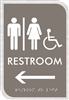 Unisex Handicap  Restroom ADA Braille Sign