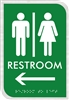 Unisex Restroom ADA Braille Sign