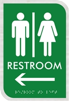Unisex Restroom ADA Braille Sign