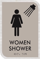 Women's Shower ADA Braille Sign