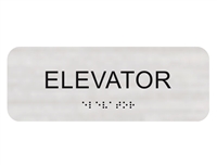 Elevator 3 x 8 ADA Braille Sign