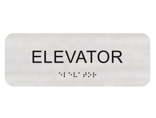 Elevator 3 x 8 ADA Braille Sign