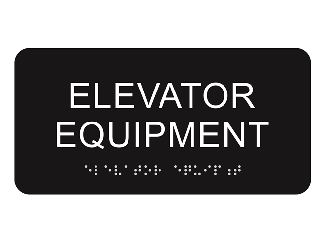 Elevator Equipment 4 x 8 ADA Braille Sign