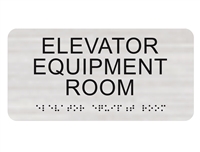 Elevator Equipment Room 4 x 8 ADA Braille Sign