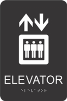 Elevator ADA Braille Sign