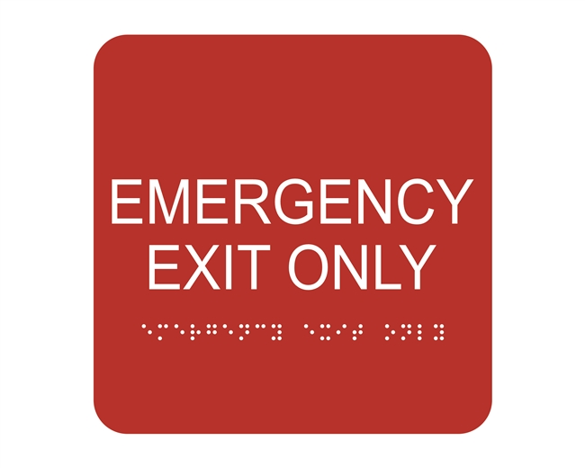 Emergency Exit Only<br> (6 in. x 6 in.)<br>Multiple Background Colors