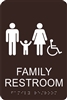 Family Handicap Restroom  ADA Braille Sign