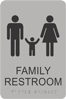 Family Restroom  ADA Braille Sign