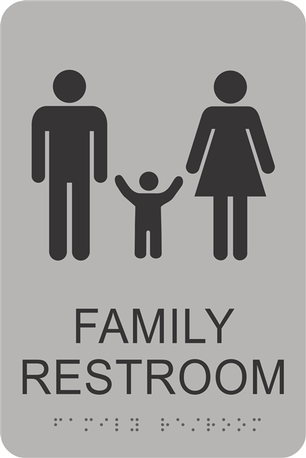 Family Restroom  ADA Braille Sign