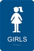 Girl's Restroom ADA Braille Sign