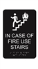 In Case of Fire 6"x9" ADA Braille Sign
