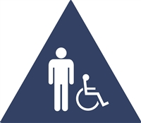 Geometric California Men's Handicap Sign <br> (12 in.)<br>Multiple Background Colors