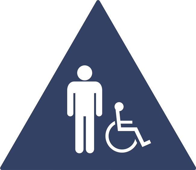 Geometric California Men's Handicap Sign <br> (12 in.)<br>Multiple Background Colors