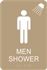 Men's Shower ADA Braille Sign 6 x 9