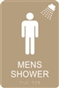 Men's Shower ADA Braille Sign 6 x 9