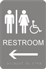 Unisex  Handicap Restroom ADA Braille Sign