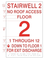 High-quality ADA compliant Stairwell signs - multiple colors available and quantity discounts. Braille Sign Pros has over 20 years experience in the ADA sign industry.