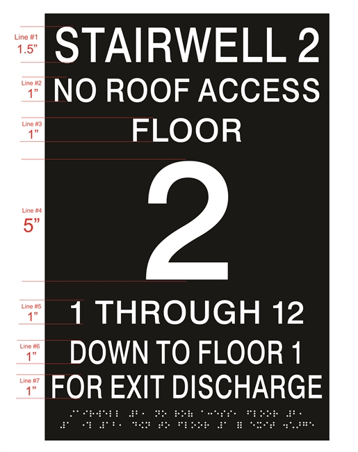 High-quality ADA compliant Stairwell signs - multiple colors available and quantity discounts. Braille Sign Pros has over 20 years experience in the ADA sign industry.
