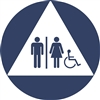 Geometric California Unisex Handicap Sign <br> (12 in. x 12 in.)<br>Multiple Background Colors
