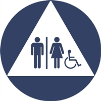 Geometric California Unisex Handicap Sign <br> (12 in. x 12 in.)<br>Multiple Background Colors