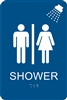 Unisex Shower<br> (6 in. x 9 in.)<br>Multiple Background Colors
