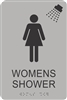 Women's Shower ADA Braille Sign 6 x 9