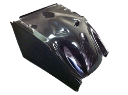 600 2 Piece  Hood 07-13 Black ( Without Nose Piece )