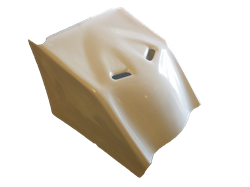 600 2 Piece Hood 07-13 White ( Without Nose Piece )