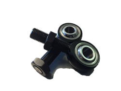Black Aluminum Rod Ends 7/16" Eye x 7/16" Shank