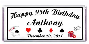 Birthday Casino Candy Bar