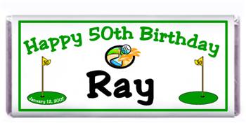 Birthday Golf Candy Bar