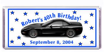 Birthday Corvette Candy Bar