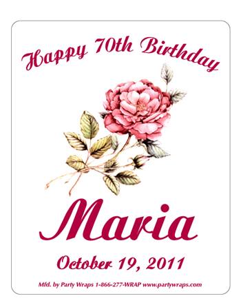 Birthday Rose Label