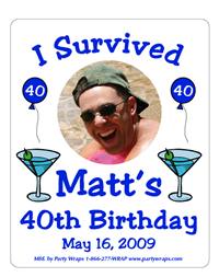 Birthday Martini Label