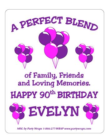 Birthday Balloon Bouquet Label