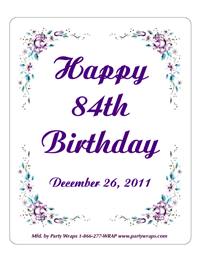 Birthday Purple Rose Border