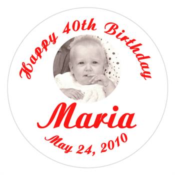 Birthday Photo Label