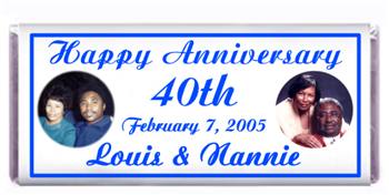 Anniversary Photo Candy Bar
