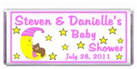 Baby Shower Moon Bear Pink Candy Bar