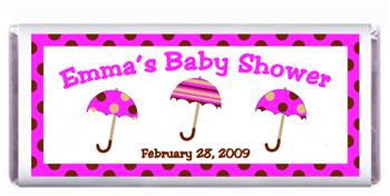 Baby Shower Triple Umbrella Candy Bar