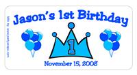 Childrens Birthday Prince Label