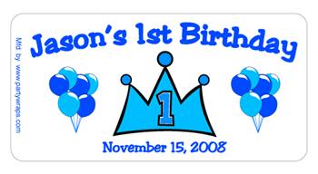 Childrens Birthday Prince Label