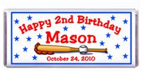 Childrens Birthday Baseball Candy Bar