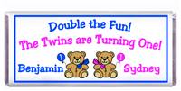 Childrens Birthday Double Teddy Candy Bar