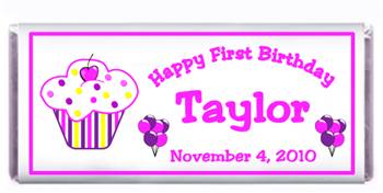 Childrens Birthday Polka Dot Cupcake Candy Bar