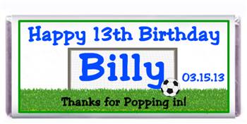 Childrens Birthday Soccer Theme Candy Bar