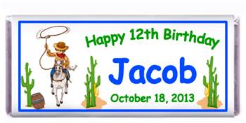 Childrens Birthday Cowboy Theme Candy Bar