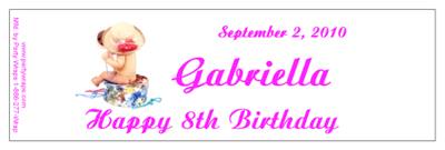 Childrens Birthday Baby Hat Box Water Bottle Labels