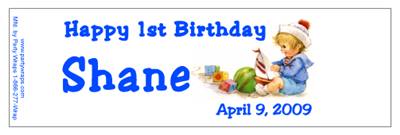 Childrens Birthday Sailboat Water Bottle Labels